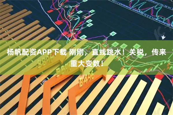 杨帆配资APP下载 刚刚，直线跳水！关税，传来重大变数！